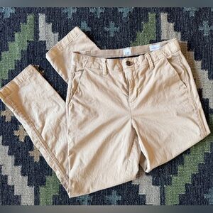 GAP Women’s Girlfriend Twill Stripe Khaki Chino Pants Sz 2 | Soft | Spring